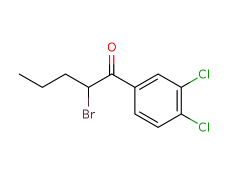 Molecular Structure of 850352-15-7 (1-Pentanone, 2-bromo-1-(3,4-dichlorophenyl)-)