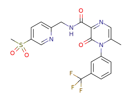 5-methyl-N-{[5-(methylsulfonyl)-pyridin-2-yl]methyl}-3-oxo-4-[3-(trifluoromethyl)-phenyl]-3,4-dihydropyrazine-2-carboxamide