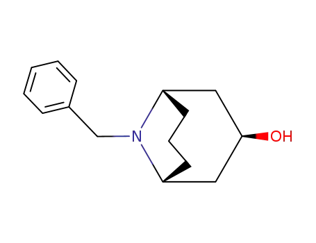 Molecular Structure of 70243-51-5 (9-Azabicyclo[3.3.1]nonan-3-ol, 9-(phenylmethyl)-, endo-)