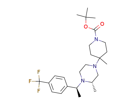 tert-butyl 4-methyl-4-((S)-3-methyl-4-((S)-1-(4-(trifluoromethyl)phenyl)ethyl)piperazin-1-yl)piperidine-1-carboxylate