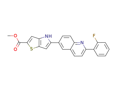 5-[2-(2-fluoro-phenyl)-quinolin-6-yl]-4H-thieno[3,2-b]pyrrole-2-carboxylic acid methyl ester
