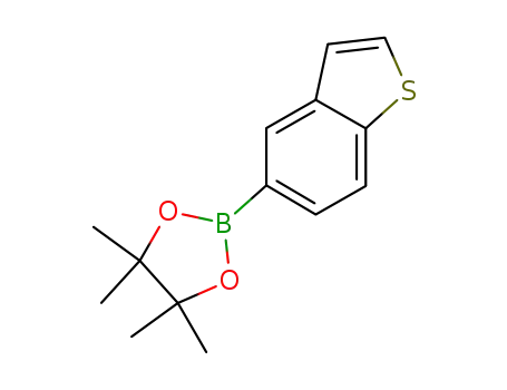 Molecular Structure of 501945-71-7 (2-(1-BENZOTHIOPHEN-5-YL)-4,4,5,5-TETRAMETHYL-1,3,2-DIOXABOROLANE)