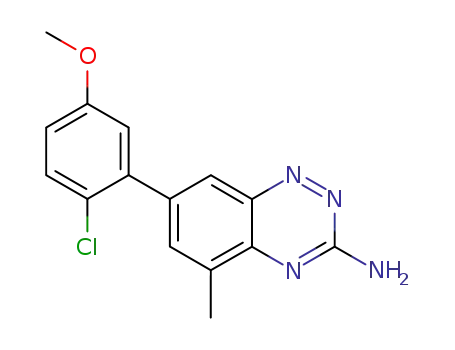 1,2,4-Benzotriazin-3-amine, 7-(2-chloro-5-methoxyphenyl)-5-methyl-
