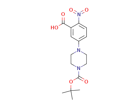 Molecular Structure of 183622-36-8 (1-N-BOC-4-(3-CARBOXY-4-NITROPHENYL)PIPERAZINE)