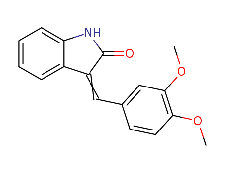 Molecular Structure of 3359-51-1 (3-(3,4-dimethoxybenzylidene)indolin-2-one)