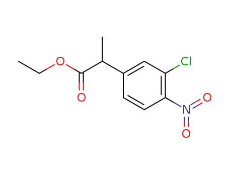 Molecular Structure of 50537-08-1 (ETHYL 2-(3-CHLORO-4-NITROPHENYL)PROPIONATE)
