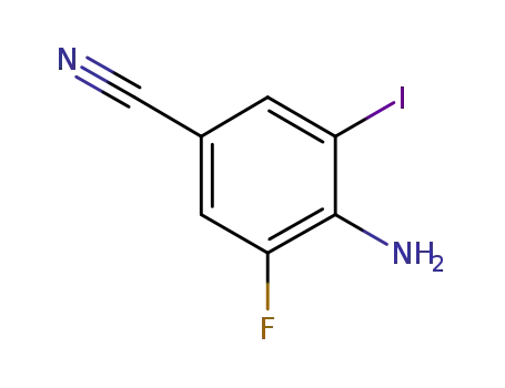 Molecular Structure of 849353-46-4 (4-amino-3-fluoro-5-iodo-benzonitrile)
