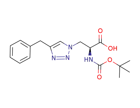 3-(4-benzyl-[1,2,3]triazol-1-yl)-2-<i>tert</i>-butoxycarbonylamino-propionic acid