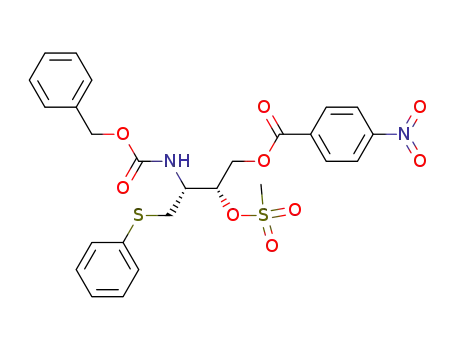 (2R,3R)-3-benzyloxycarbonylamino-4-phenylthio-2-methanesulfonyloxy-1-(4-nitrobenzoyloxy)butane