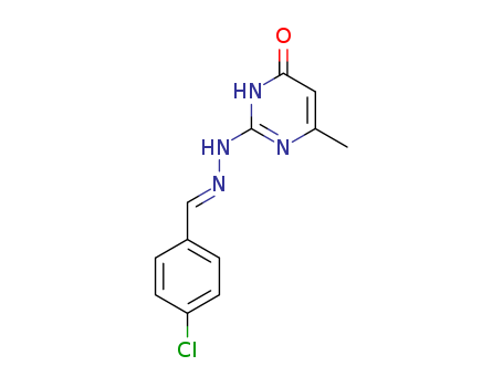 2-[(2Z)-2-[(4-chlorophenyl)methylidene]hydrazinyl]-6-methyl-1H-pyrimidin-4-one cas  65894-19-1