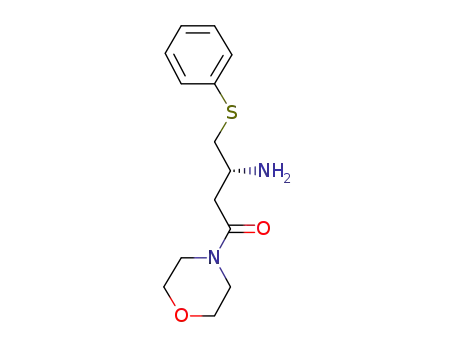 Molecular Structure of 870812-94-5 (4-[(3R)-3-Amino-1-oxo-4-(phenylthio)butyl]morpholine)