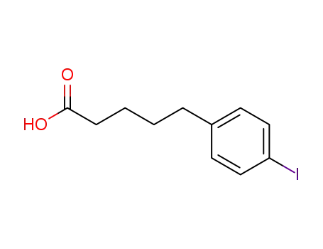 Molecular Structure of 116680-98-9 (5-(4-iodophenyl)pentanoic acid)