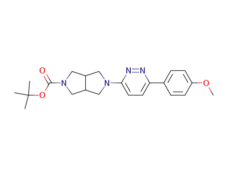 Molecular Structure of 848591-97-9 (Pyrrolo[3,4-c]pyrrole-2(1H)-carboxylic acid,
hexahydro-5-[6-(4-methoxyphenyl)-3-pyridazinyl]-, 1,1-dimethylethyl
ester)