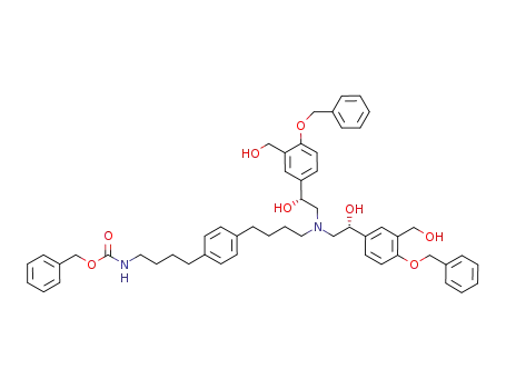 (4-(4-(4-(bis-(2-(4-benzyloxy-3-hydroxymethylphenyl)-2-(R)-hydroxyethyl)amino)butyl)phenyl)butyl)carbamic acid benzyl ester