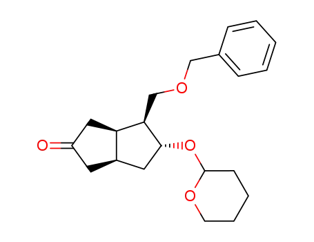 3α-hydroxy-7-oxo-2β-benzyloxymethylbicyclo<3.3.0>octane tetrahydropyranyl ether (β-isomer)