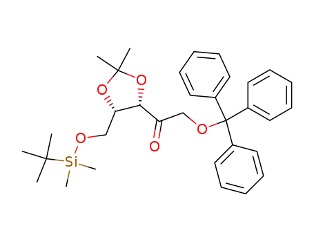 1-O-tert-butyldimethysilyl-2,3-O-isopropylidene-5-O-tritylribitol-4-ulose