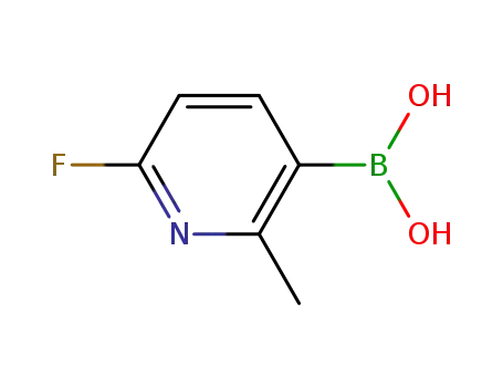Molecular Structure of 904326-91-6 (2-Fluoro-6-picoline-5-boronic acid)