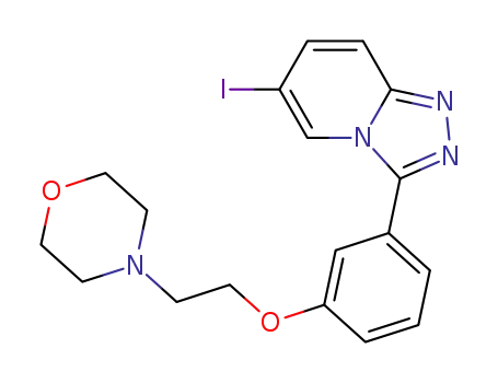 Molecular Structure of 1241507-32-3 (6-iodo-3-[3-(2-morpholin-4-yl-ethoxy)-phenyl]-[1,2,4]triazolo[4,3-a]pyridine)