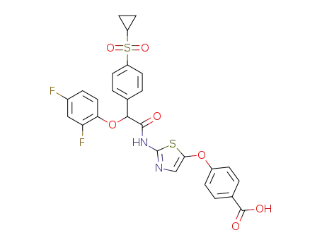 4-{2-[2-(4-cyclopropanesulfonylphenyl)-2-(2,4-difluorophenoxy)acetylamino]thiazol-5-yloxy}benzoic acid