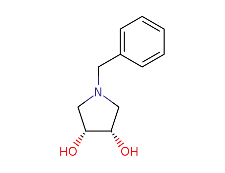 Molecular Structure of 76784-33-3 ((3R,4R)-(-)-1-BENZYL-3,4-PYRROLIDINDIOL)
