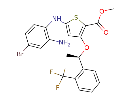 Methyl 5-[(2-amino-4-bromophenyl)amino]-3-({(1R)-1-[2-(trifluoromethyl)phenyl]-ethyl}oxy)thiophene-2-carboxylate