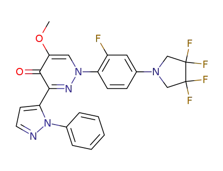 1-[2-fluoro-4-(3,3,4,4-tetrafluoropyrrolidin-1-yl)phenyl]-5-methoxy-3-(1-phenyl-1H-pyrazol-5-yl)pyridazin-4(1H)-one