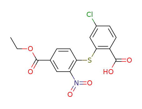 2-(4-(ethoxycarbonyl)-2-nitrophenylsulfanyl)-4-chlorobenzoic acid