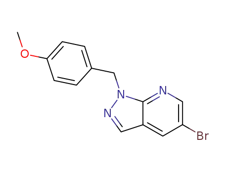 Molecular Structure of 1111638-35-7 (5-bromo-1-(4-methoxybenzyl)-1H-pyrazolo[3,4-b]pyridine)