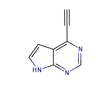 Molecular Structure of 1147014-44-5 (7H-Pyrrolo[2,3-d]pyrimidine, 4-ethynyl-)