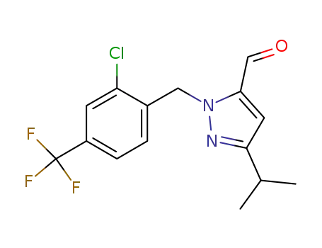 1-[2-chloro-4-(trifluoromethyl)benzyl]-3-isopropyl-1H-pyrazole-5-carbaldehyde