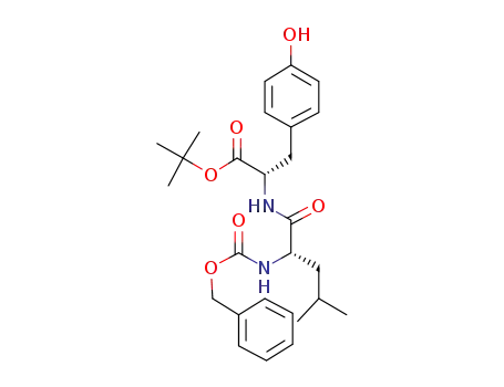 Molecular Structure of 278597-79-8 (tert-butyl (2S)-2-[((2S)-2-{[(benzyloxy)carbonyl]amino}-4-methylpentanoyl)amino]-3-(4-hydroxyphenyl)propanoate)