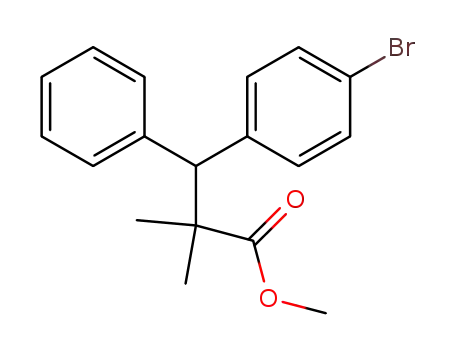 Molecular Structure of 1025474-75-2 (methyl 3-(4-bromophenyl)-2,2-dimethyl-3-phenylpropanoate)