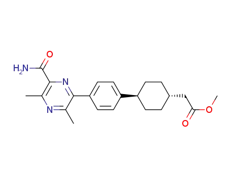 시클로헥산아세트산, 4-[4-[6-(a미노카르보닐)-3,5-디메틸-2-피라지닐]페닐]-, 메틸 에스테르, 트랜스-
