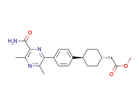 Cyclohexaneacetic acid, 4-[4-[6-(aMinocarbonyl)-3,5-diMethyl-2-pyrazinyl]phenyl]-, Methyl ester, trans-