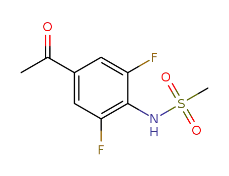 Molecular Structure of 956901-21-6 (N-(4-acetyl-2,6-difluorophenyl)methanesulfonamide)