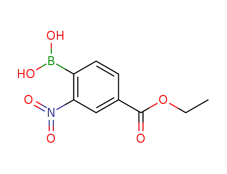Molecular Structure of 5785-70-6 (4-Ethoxycarbonyl-2-nitrophenylboronic acid)