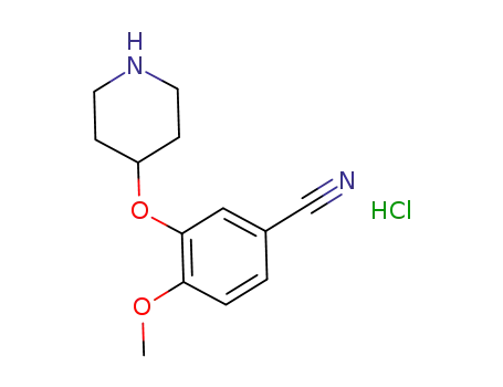 4-methoxy-3-(piperidin-4-yloxy)benzonitrilehydrochloride