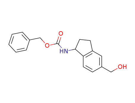 Molecular Structure of 1199829-00-9 (benzyl 5-(hydroxymethyl)-2,3-dihydro-1H-inden-1-ylcarbamate)