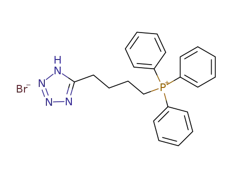 Molecular Structure of 42743-15-7 (Phosphonium, triphenyl[4-(1H-tetrazol-5-yl)butyl]-, bromide)