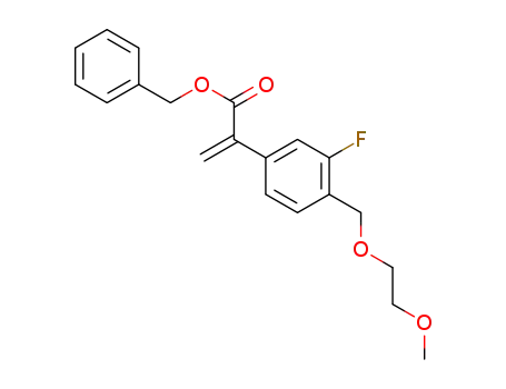 benzyl 2-(3-fluoro-4-((2-methoxyethoxy)methyl)phenyl)acrylate