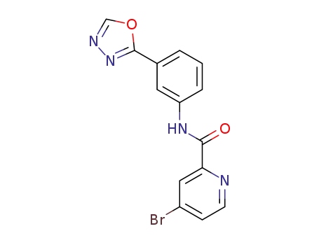 N-(3-(1,3,4-oxadiazol-2-yl)phenyl)-4-bromopicolinamide