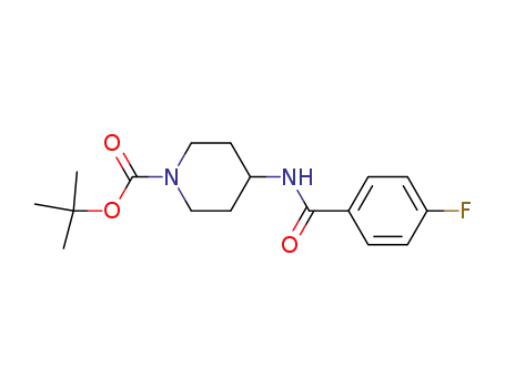 Molecular Structure of 913634-42-1 (tert-butyl 4-(4-fluorobenzamido)piperidine-1-carboxylate)