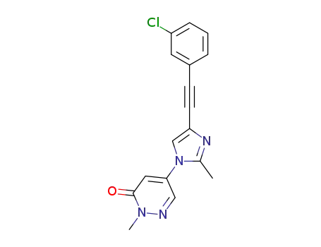 5-[4-(3-chloro-phenylethynyl)-2-methyl-imidazol-1-yl]-2-methyl-2H-pyridazin-3-one