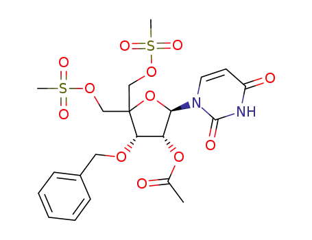 (2R,3R,4S)-4-(benzyloxy)-2-(2,4-dioxo-3,4-dihydropyrimidin-1(2H)-yl)-5,5-bis(((methylsulfonyl)oxy)methyl)tetrahydrofuran-3-yl acetate
