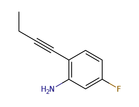 Molecular Structure of 1158918-72-9 (2-but-1-ynyl-5-fluoro-phenylamine)