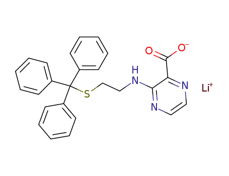 lithium 3-(2-tritylsulfanylethylamino)pyrazine-2-carboxylate