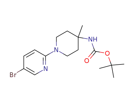 1-(5-브로모-피리딘-2-일)-4-tert-부톡시카르보닐아미노-
4- 메틸 피 페리 딘