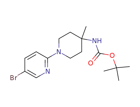 1-(5-bromo-pyridin-2-yl)-4-tert-butoxycarbonylamino-
4-methylpiperidine