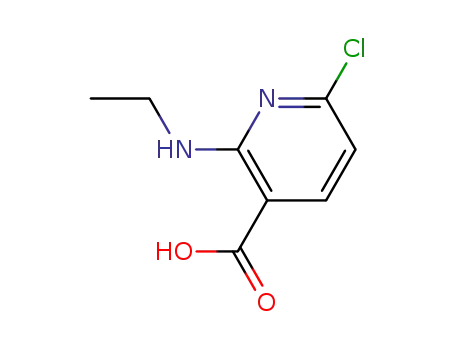 Molecular Structure of 1092523-21-1 (6-Chloro-2-ethylaMinonicotinic Acid)
