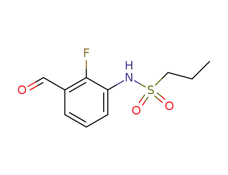 Molecular Structure of 918523-78-1 (propane-1-sulfonic acid (2-fluoro-3-formyl-phenyl)-amide)